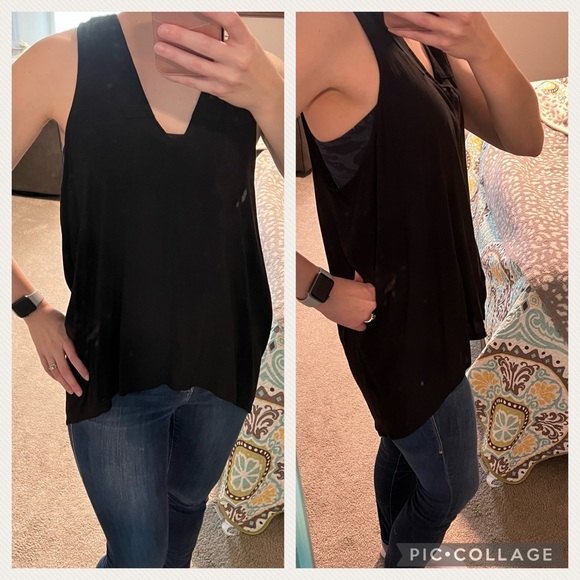 NWT BCBGeneration black VNeck high low tank Small - Picture 10 of 10